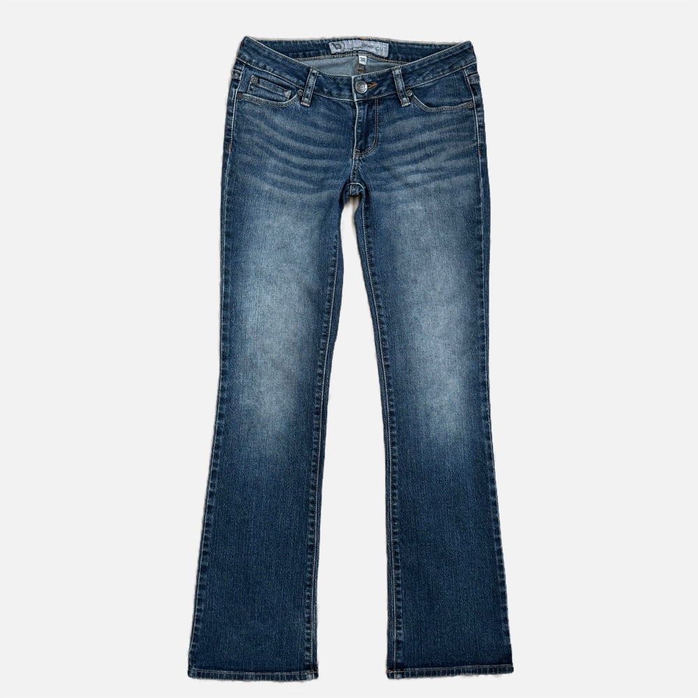 Bullhead‎ Jeans Womens 3 Blue Low Rise Bootcut Y2K Western Boho Dark Wash Denim